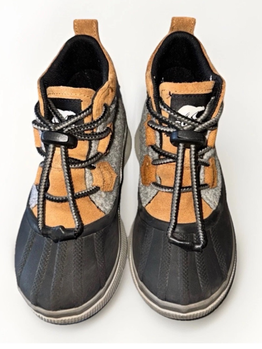 Sorel Youth Out N About III Classic Waterproof Duck Boot Sneaker Grey Tan Size 2